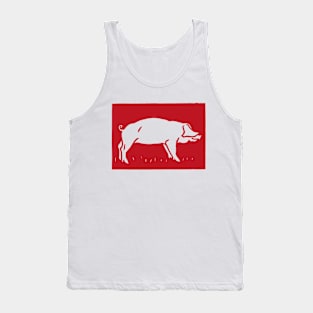 Red Pig Aesthetic Tank Top